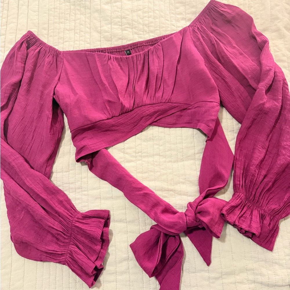 Elegant Pink Off-Shoulder Women's Top